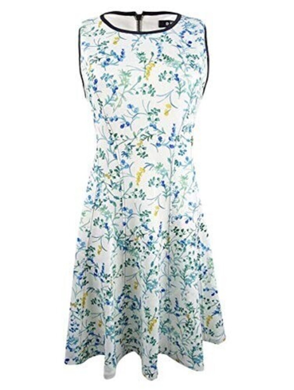 DKNY Womens Floral Fit & Flare Casual Dress Size XL